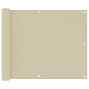 vidaXL krémszínű oxford-szövet erkélynapellenző 75 x 300 cm