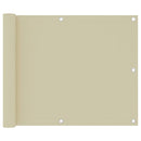 vidaXL krémszínű oxford-szövet erkélynapellenző 75 x 500 cm