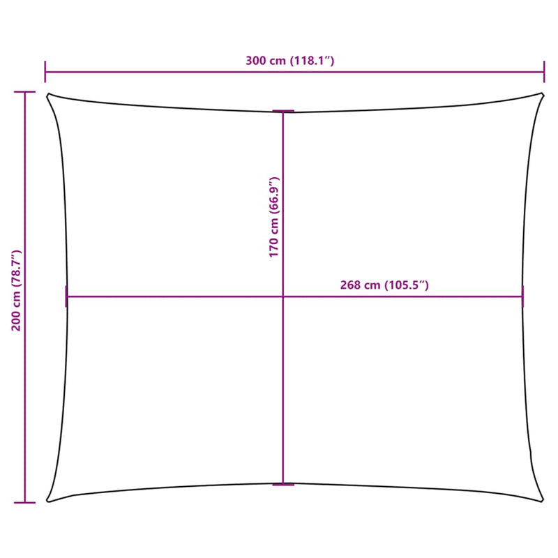 vidaXL antracitszürke téglalap alakú oxford-szövet napvitorla 2 x 3 m