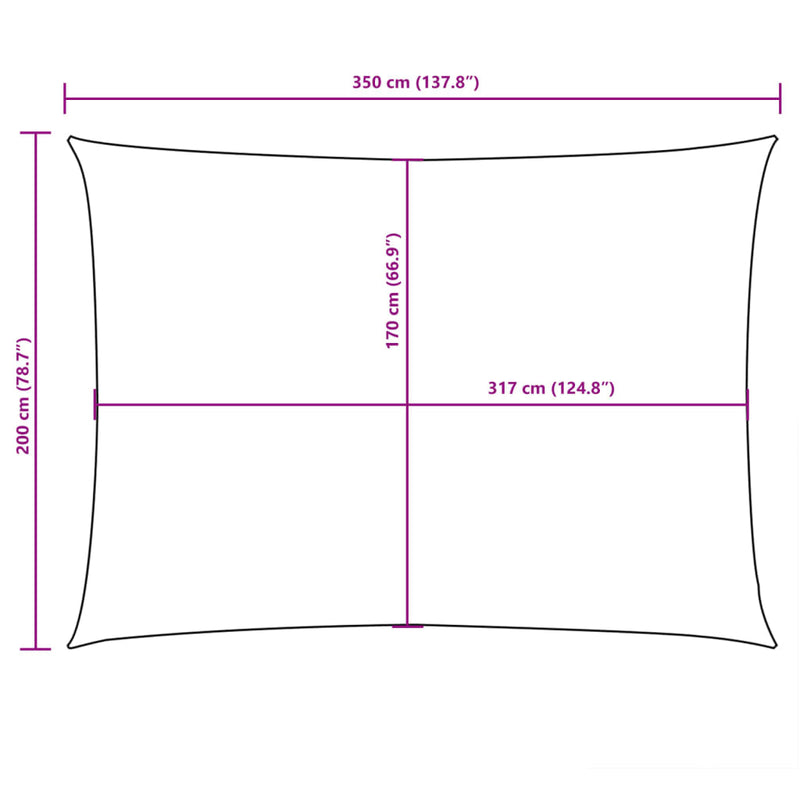 vidaXL antracitszürke téglalap alakú oxford-szövet napvitorla 2x3,5 m