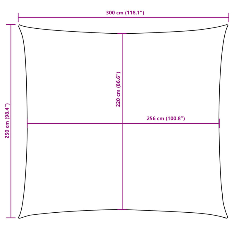 vidaXL antracitszürke téglalap alakú oxford-szövet napvitorla 2,5x3 m