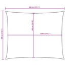 vidaXL bézs téglalap alakú oxford-szövet napvitorla 3 x 4 m