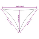 vidaXL bézs háromszög alakú oxford-szövet napvitorla 4 x 4 x 5,8 m
