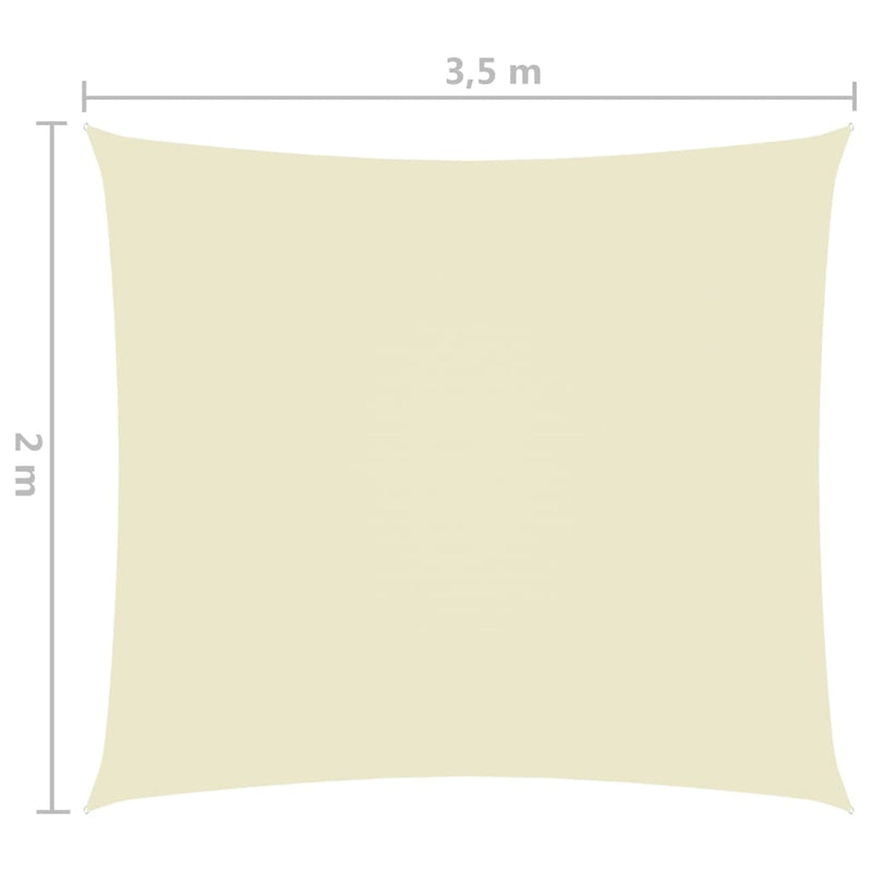 vidaXL krémszínű téglalap alakú oxford-szövet napvitorla 2 x 3,5 m