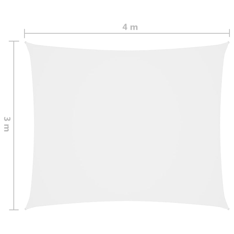 vidaXL fehér téglalap alakú oxford-szövet napvitorla 3 x 4 m