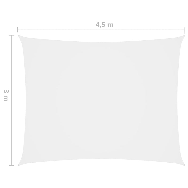 vidaXL fehér téglalap alakú oxford-szövet napvitorla 3 x 4,5 m