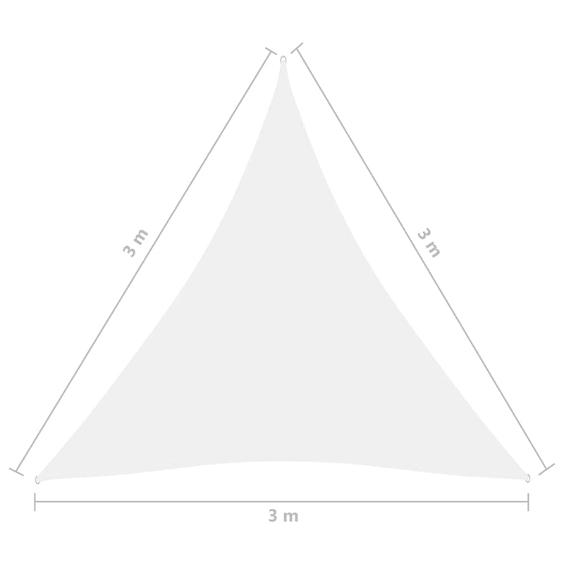 vidaXL fehér háromszögű oxford-szövet napvitorla 3 x 3 x 3 m