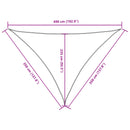 vidaXL fehér háromszögű oxford-szövet napvitorla 3,5 x 3,5 x 4,9 m