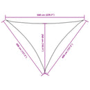 vidaXL fehér háromszög alakú oxford-szövet napvitorla 4 x 4 x 5,8 m