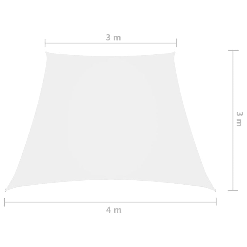 vidaXL fehér trapéz alakú oxford szövet napvitorla 3/4 x 3 m