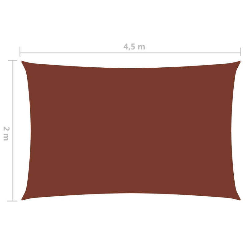 vidaXL terrakotta téglalap alakú oxford-szövet napvitorla 2 x 4,5 m