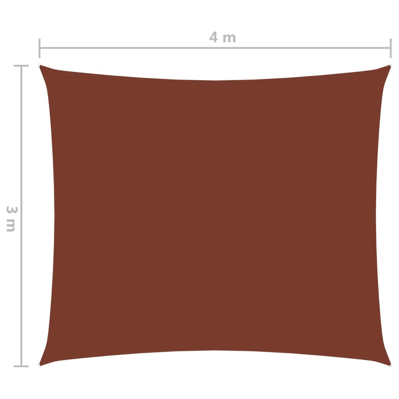 vidaXL terrakotta téglalap alakú oxford-szövet napvitorla 3 x 4 m