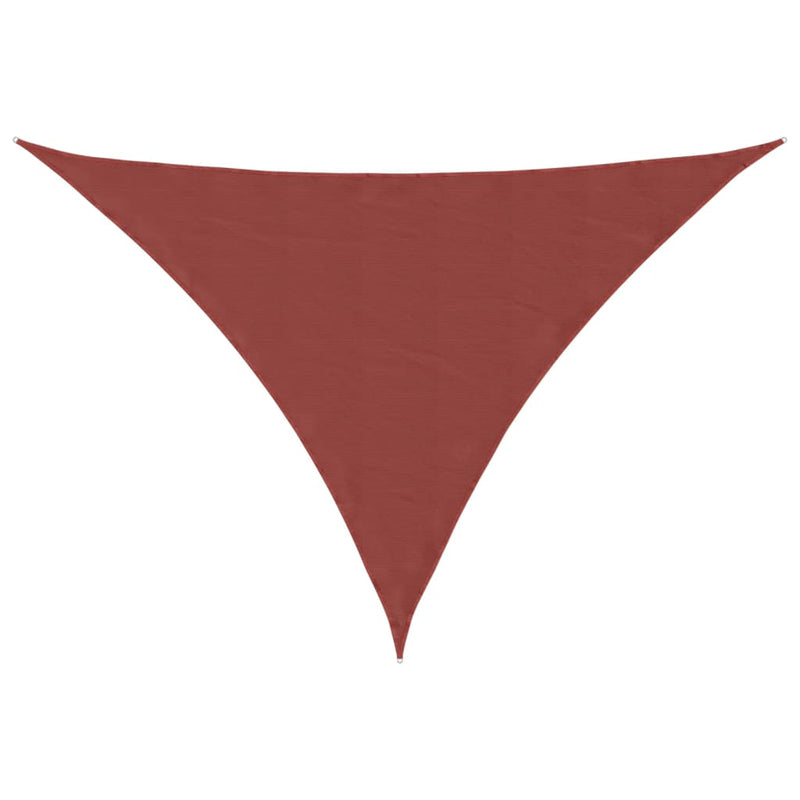 vidaXL terrakotta háromszögű oxford-szövet napvitorla 2,5x2,5x3,5 m