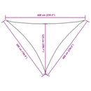 vidaXL terrakotta háromszög alakú oxford-szövet napvitorla 5 x 6 x 6 m