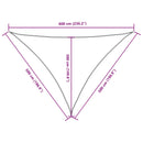 vidaXL terrakotta háromszög alakú oxford-szövet napvitorla 5 x 5 x 6 m