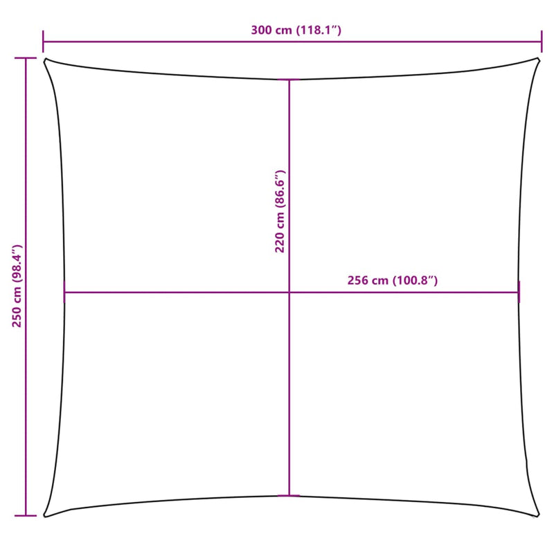 vidaXL tópszínű téglalap alakú oxford-szövet napvitorla 2,5 x 3 m