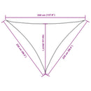 vidaXL sötétzöld háromszögű oxford-szövet napvitorla 2,5 x 2,5 x 3,5 m