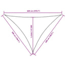 vidaXL sötétzöld háromszögű oxford-szövet napvitorla 5 x 5 x 6 m