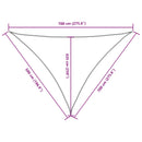 vidaXL sárga háromszögű oxford-szövet napvitorla 5 x 7 x 7 m