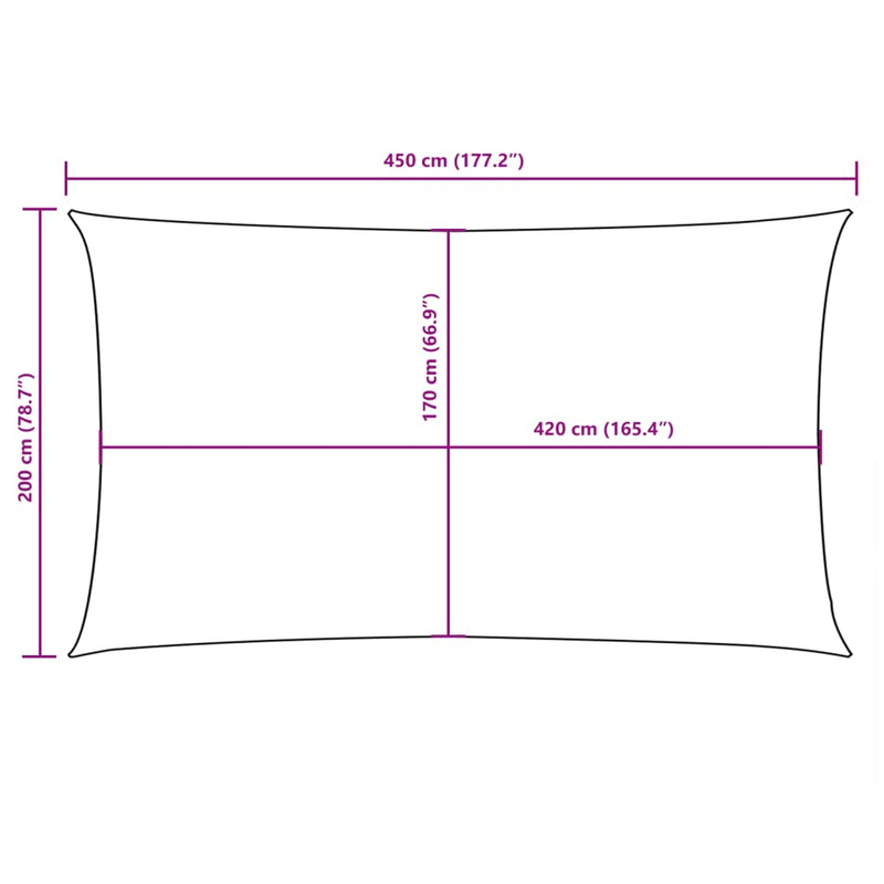 vidaXL piros téglalap alakú oxford-szövet napvitorla 2 x 4,5 m