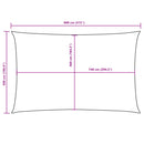 vidaXL piros téglalap alakú oxford-szövet napvitorla 5 x 8 m