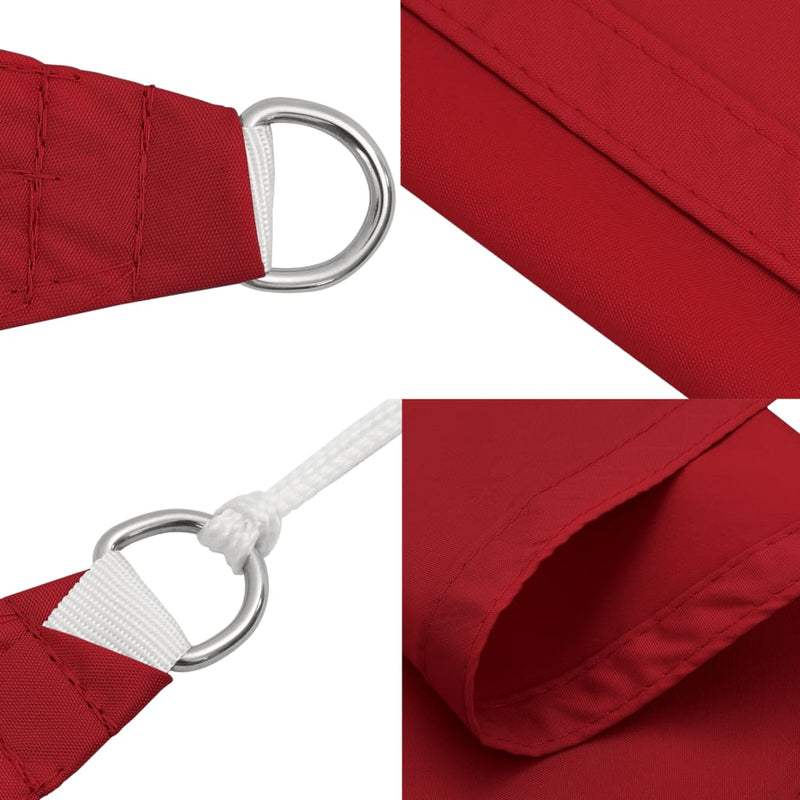 vidaXL piros háromszögű oxford-szövet napvitorla 3,6 x 3,6 x 3,6 m