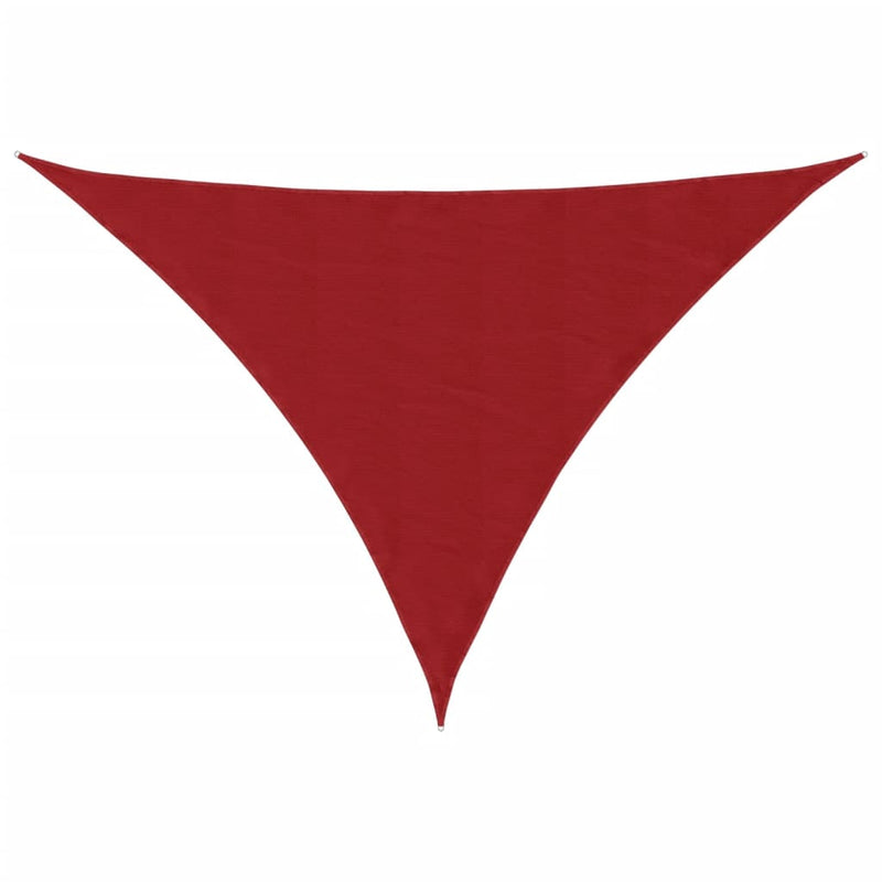 vidaXL piros háromszögű oxford-szövet napvitorla 3,5 x 3,5 x 4,9 m