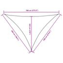 vidaXL piros háromszögű oxford-szövet napvitorla 5 x 7 x 7 m