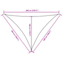vidaXL piros háromszögű oxford-szövet napvitorla 5 x 5 x 6 m
