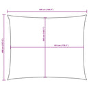 vidaXL fekete téglalap alakú oxford-szövet napvitorla 4 x 5 m