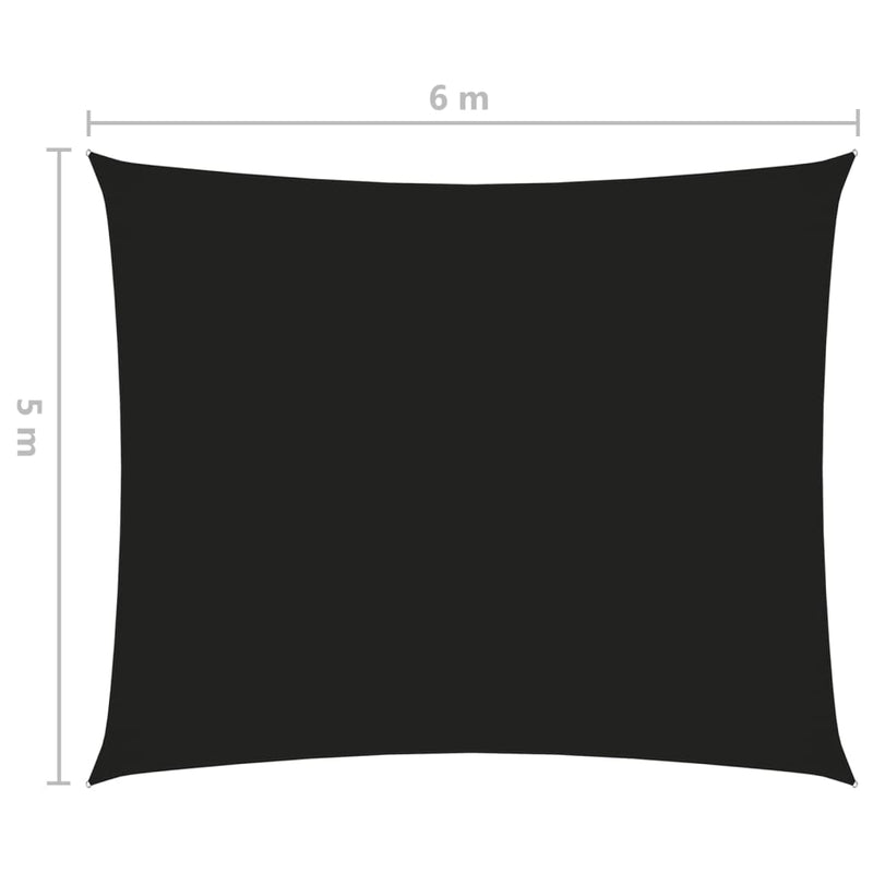 vidaXL fekete téglalap alakú oxford-szövet napvitorla 5 x 6 m