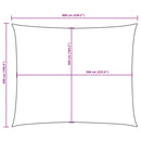 vidaXL fekete téglalap alakú oxford-szövet napvitorla 5 x 6 m