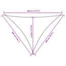 vidaXL fekete háromszögű oxford-szövet napvitorla 3 x 4 x 4 m