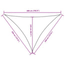 vidaXL fekete háromszögű oxford szövet napvitorla 3,5 x 3,5 x 4,9 m