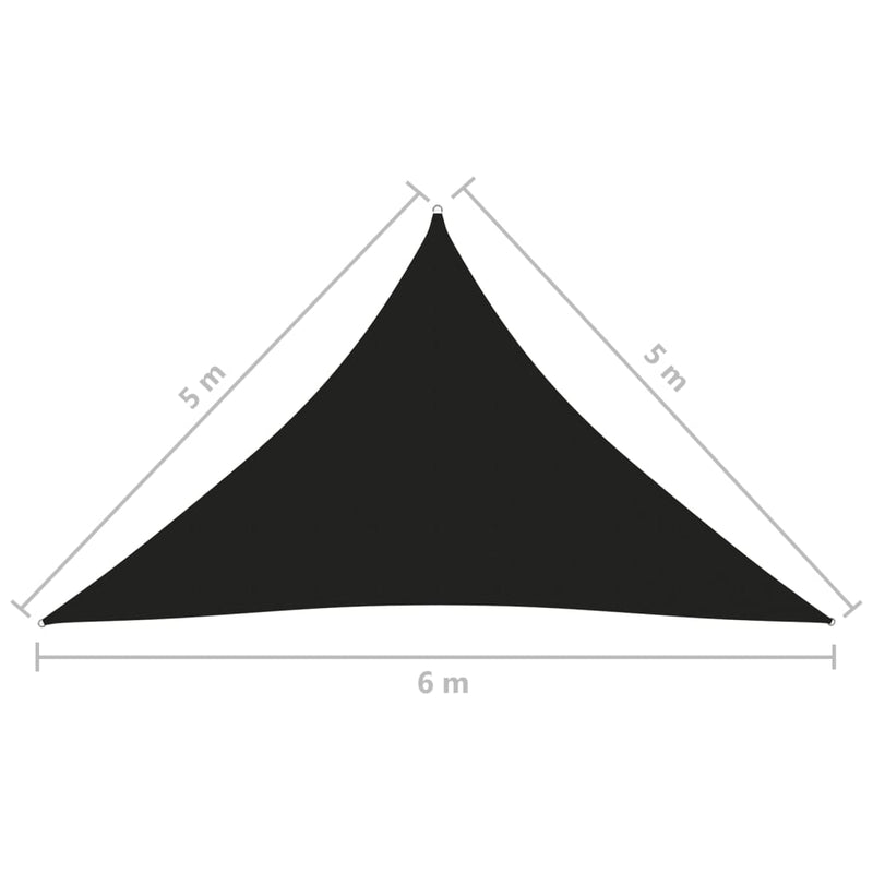 vidaXL fekete háromszögű oxford-szövet napvitorla 5 x 5 x 6 m