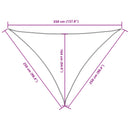 vidaXL barna háromszögű oxford-szövet napvitorla 2,5 x 2,5 x 3,5 m