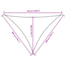 vidaXL barna háromszögletű oxford-szövet napvitorla 3 x 3 x 4,24 m