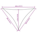vidaXL barna háromszögű oxford-szövet napvitorla 3 x 4 x 4 m