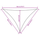 vidaXL barna háromszögű oxford-szövet napvitorla 5 x 7 x 7 m
