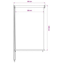 vidaXL bézs színű, kültéri sötétítő roló 85(Szé)x140(Ma) cm