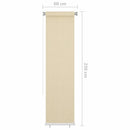 vidaXL krémszínű kültéri HDPE roló 65(Szé)x230(Ma) cm