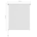 vidaXL fehér kültéri HDPE roló 60 x 140 cm