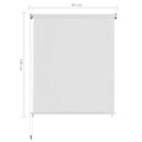 vidaXL fehér kültéri HDPE roló 80 x 140 cm