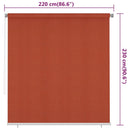 vidaXL terrakotta színű kültéri HDPE roló 220 x 230 cm