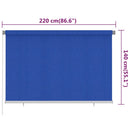 vidaXL kék kültéri HDPE roló 220 x 140 cm