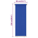 vidaXL kék kültéri HDPE roló 80 x 230 cm