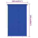 vidaXL kék kültéri HDPE roló 140 x 230 cm