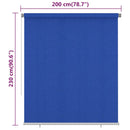 vidaXL kék kültéri HDPE roló 200 x 230 cm