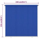 vidaXL kék kültéri HDPE roló 240 x 230 cm