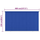 vidaXL kék kültéri HDPE roló 400 x 230 cm